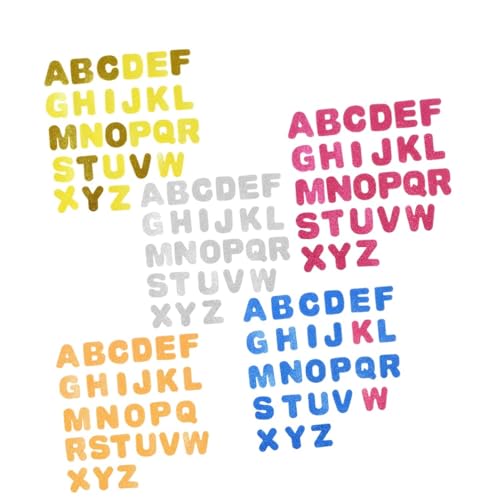 Hohopeti 130 Stück Teiliges Selbstklebende Glitter Buchstaben Aufkleber aus Farbigem Nichtgewebtem Eva Dekorative Buchstaben Sticker für DIY Bastelprojekte Kreative Gestaltung Vielseitig von Hohopeti