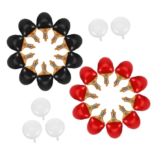 Hohopeti 15 Stück Teiliges Tischtennis Ballon-deko aus Aluminiumfolie Realistische Rote und Schwarze Schläger mit Weißen Bällen Wiederverwendbar für Sportpartys Turniere Geburtstage und Hohopeti 15 Stück Teiliges Tischtennis Ballon-deko aus Aluminiumfolie Realistische Rote und Schwarze Schläger mit Weißen Bällen Wiederverwendbar für Sportpartys Turniere Geburtstage und von Hohopeti