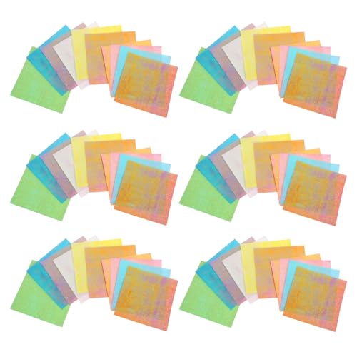 Hohopeti 150 Blatt Quadratisches Origami-papier – Mehrfarbiges Glitzer-faltpapier Für Heimwerkerarbeiten, Dekorative Blätter Für Kinder Und Erwachsene, Kunst, Kreative Projekte, 9,8 Cm von Hohopeti