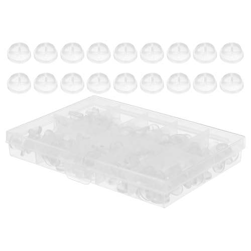 Hohopeti 150 Stück Rubber Pin Backs aus Flexiblem Silikon Rutschfeste Sicherheitsverschlüsse Weiche Kratzschützende Rückseiten für Anstecknadeln Abzeichen und Broschen Transparenter von Hohopeti