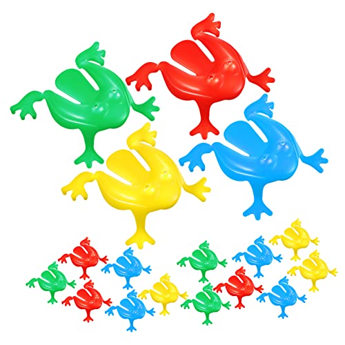 Hohopeti 16 Stk Sprung frosch interaktives spielzeug kinderspielzeug Springendes Froschspielzeug Frosch springendes Spielzeug Haargummis Froschspielzeug aus Plastik Tier Uhrwerk von Hohopeti