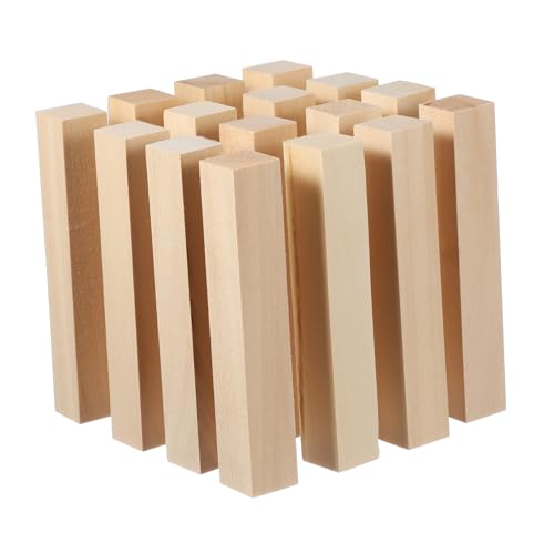 Hohopeti 16 Stück Teiliges Quadratische Lindenholzstäbe Robuste Unbehandelte Holzleisten mit Klarer Maserung Vielseitig für Basteln Schnitzen Dekorieren DIY Handwerk Hohopeti 16 Stück Teiliges Quadratische Lindenholzstäbe Robuste Unbehandelte Holzleisten mit Klarer Maserung Vielseitig für Basteln Schnitzen Dekorieren DIY Handwerk von Hohopeti