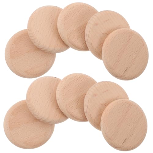 Hohopeti 16 Stück Unfertige Holzscheiben Runde Schachfiguren DIY Holzscheiben für Bastelprojekte Stabile Ergonomische Kleine Holzspielsteine zum Bemalen und Gestalten von Hohopeti
