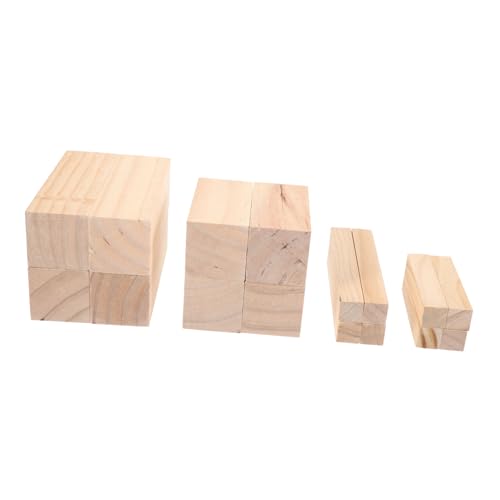 Hohopeti 16Stücke Holzschnitzblöcke Unbehandelt DIY Carving für Anfänger zum Basteln und Malen Glatte Oberflächen für Vielseitige Anwendungen von Hohopeti