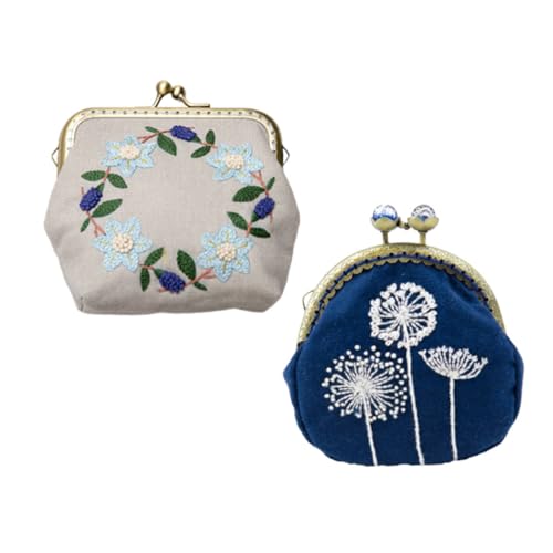 Hohopeti 1Satz Handmade Stickerei Geldbörse für Anfänger DIY Kit mit Kussverschluss Stickwerkzeug und Zubehör für Frauen und Perfektes Hohopeti 1Satz Handmade Stickerei Geldbörse für Anfänger DIY Kit mit Kussverschluss Stickwerkzeug und Zubehör für Frauen und Perfektes von Hohopeti