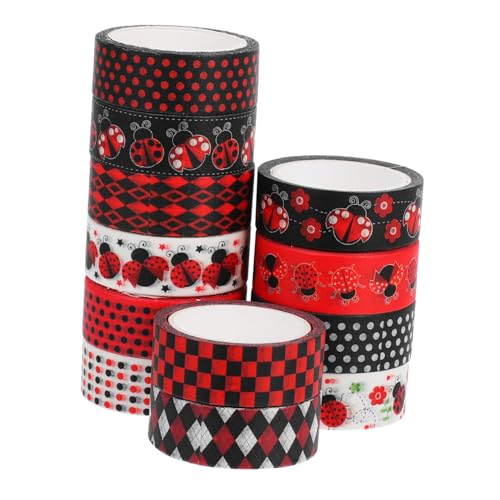 Hohopeti 1Satz Washi Klebeband Dekoratives Klebeband für DIY Scrapbooking Journals Bastelbedarf Einfach Anzuwenden Rückstandsfrei von Hohopeti