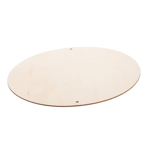 Hohopeti 1Stück Rundes Holzbrett Unfertige Holzplatte für DIY Projekte Glatte Oberfläche zum Bemalen und Färben für Kreative Bastelarbeiten und Handwerksbedarf Langlebig von Hohopeti