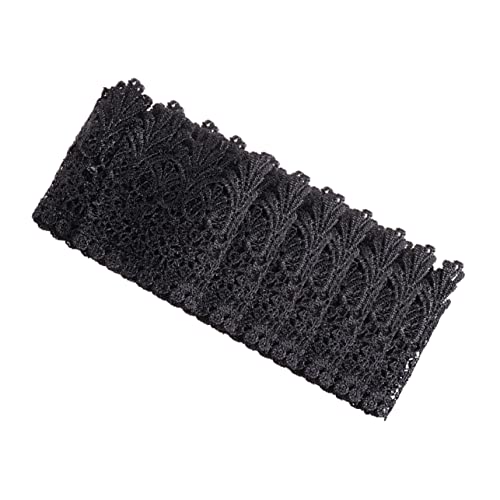 Hohopeti 1Stück Schwarzes Spitzenband Breit Hochwertiges DIY Spitzenmaterial für Kleidung Handgefertigte Dekorationen Hochzeitsfeiern und Nähprojekte Langlebig und Vielseitig Einsetzbar von Hohopeti