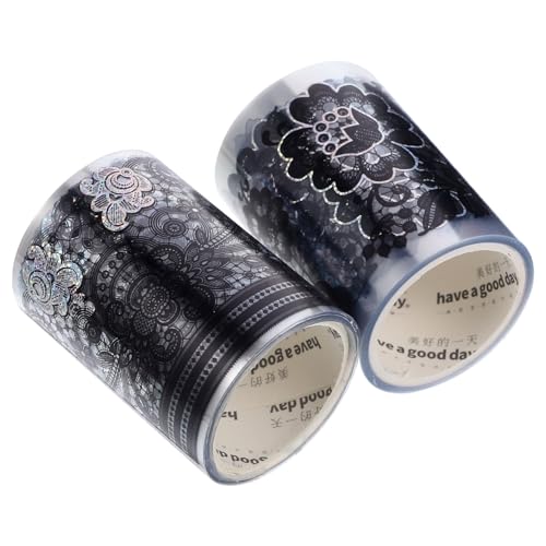 Hohopeti 2 Rollen Dekoratives Klebeband Pet mit Spitzenmuster und Silberner Prägung Vielseitiges DIY Washi Tape für Scrapbooking Basteln und Kreative Handwerksprojekte Hohopeti 2 Rollen Dekoratives Klebeband Pet mit Spitzenmuster und Silberner Prägung Vielseitiges DIY Washi Tape für Scrapbooking Basteln und Kreative Handwerksprojekte von Hohopeti
