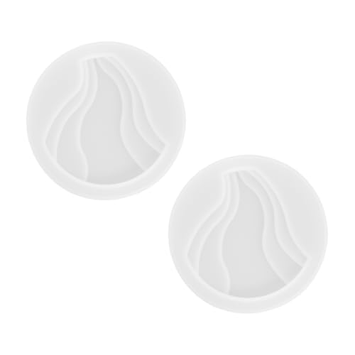 Hohopeti 2 STÜCK Silikonform Coaster Mold DIY Harz Gießform Glatte Oberfläche Wiederverwendbar Praktisch für Dekoration und Basteln von Hohopeti