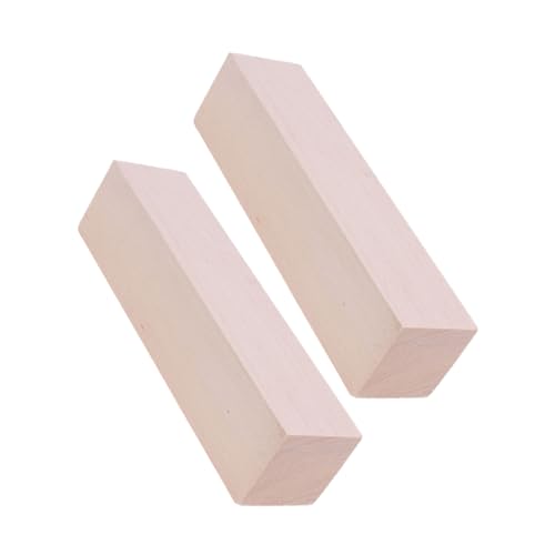 Hohopeti 2 Stück Basswood Holzklötze Unbehandelte Holzblöcke zum Schnitzen DIY Holz Bastelklötzchen für Holzschnitzerei Hobby und Bastelprojekte von Hohopeti