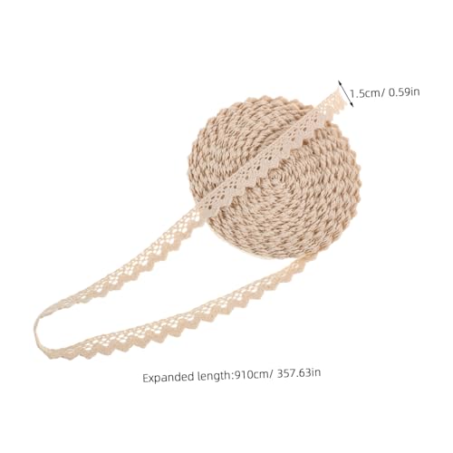 Hohopeti 2 Stück Baumwoll-spitzenband Häkelspitze Vintage Blumenstickerei Spitzenborte Breit pro Yard für Hochzeitsdekoration DIY Basteln Geschenkverpackung von Hohopeti