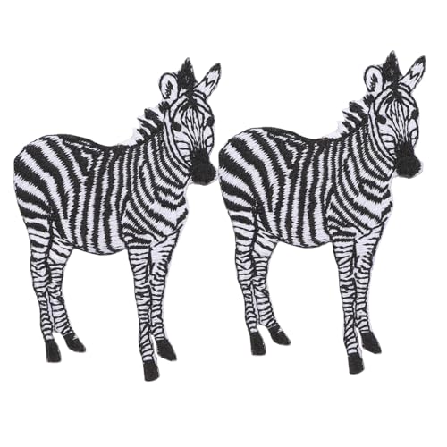 Hohopeti 2 Stück Bestickte Tier Aufnäher zum Aufbügeln und Aufnähen Langlebige Stoff Patches für Kleidung DIY Applikationen Einfach Anzubringen Modische Zebra Designs für Textilien Hohopeti 2 Stück Bestickte Tier Aufnäher zum Aufbügeln und Aufnähen Langlebige Stoff Patches für Kleidung DIY Applikationen Einfach Anzubringen Modische Zebra Designs für Textilien von Hohopeti