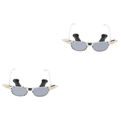 Hohopeti 2 Stück Cartoon Tierbrillen Förmiges Accessoire Für Erwachsene Lustige Sonnenbrillen Szene Süße Kuh Brille Trendiger Brillenrand Party Blaue Alberne Kühe Party Foto von Hohopeti