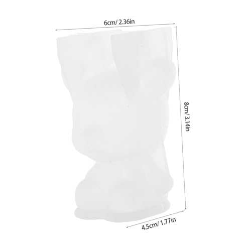 Hohopeti 2 Stück Flexible Silikonform Reh Resin Gießform Weiß für DIY Harz Kerzen Seifen Schmuck Basteln und Dekoration von Hohopeti