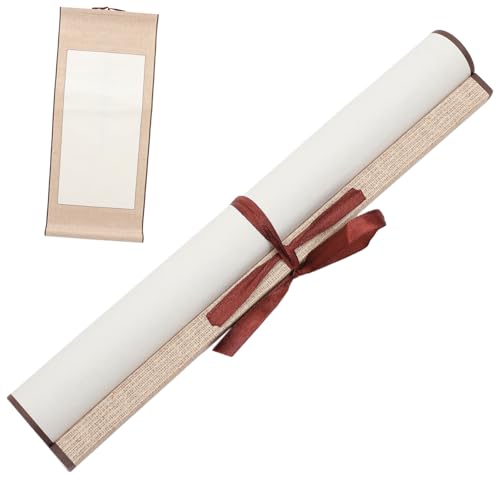 Hohopeti 2 Stück Leere Chinesische Kalligraphie Schriftrolle Xuan Papier mit Hoher Wasseraufnahme Vielseitige Zeichenrolle für Pinselkunst und Tuschmalerei Wanddeko mit Retro charme von Hohopeti