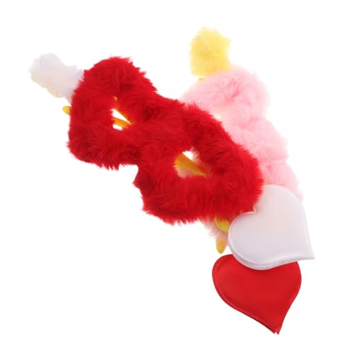 Hohopeti 2 Stück Plüsch Herzförmige Sonnenbrillen Kuschelige Partybrillen für Valentinstag Junggesellinnenabschied Hochzeit Kostümzubehör Romantisches Accessoire von Hohopeti