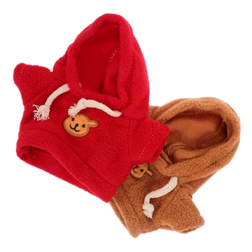 Hohopeti 2 Stück Plüsch Kuscheltier Kleidung Bären Hoodie Ersatzkleidung Kapuzenpullover für Stofftiere und Kleine Puppen Einfach An und Ausziehbar und Vielseitig Verwendbar Hohopeti 2 Stück Plüsch Kuscheltier Kleidung Bären Hoodie Ersatzkleidung Kapuzenpullover für Stofftiere und Kleine Puppen Einfach An und Ausziehbar und Vielseitig Verwendbar von Hohopeti