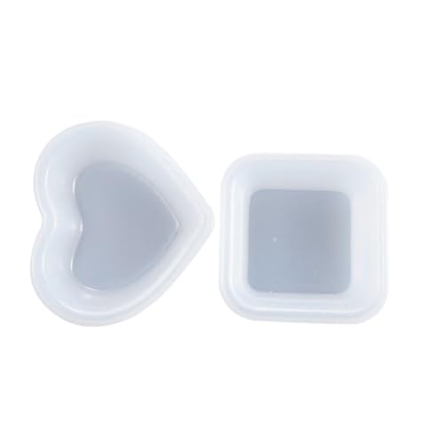 Hohopeti 2 Stück Silikonform Herz und Rechteck DIY Kreativtablett Gießform Antihaft Craft Zubehör für Epoxidharz Schmuck und Dekoration Hohopeti 2 Stück Silikonform Herz und Rechteck DIY Kreativtablett Gießform Antihaft Craft Zubehör für Epoxidharz Schmuck und Dekoration von Hohopeti
