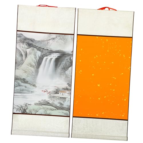 Hohopeti 2 Stück Teiliges Chinesisches Kalligraphiepapier Dicke Xuan Papierrollen mit Stoffrand Leere Hängende Schriftrollen für Kalligraphie Tuschmalerei Aquarell Zufällige Farbe Hohopeti 2 Stück Teiliges Chinesisches Kalligraphiepapier Dicke Xuan Papierrollen mit Stoffrand Leere Hängende Schriftrollen für Kalligraphie Tuschmalerei Aquarell Zufällige Farbe von Hohopeti