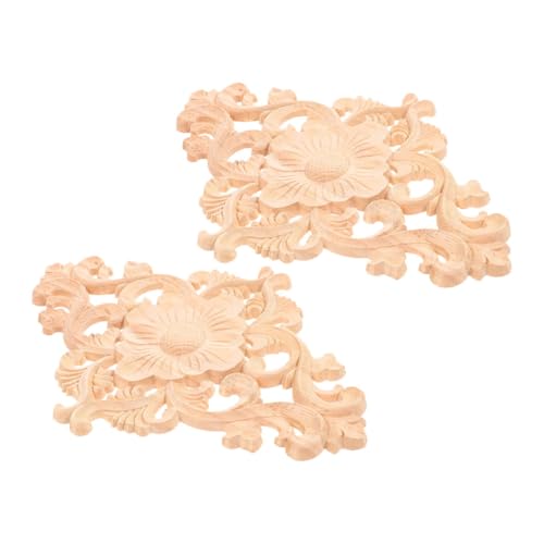 Hohopeti 2 Stück Teiliges Holzornament Set Geschnitzte Möbelapplikationen aus Langlebigem Holz Dekorative Vintage ornamente für Schrank Türverzierung Kunstvolles Möbeldekor Hohopeti 2 Stück Teiliges Holzornament Set Geschnitzte Möbelapplikationen aus Langlebigem Holz Dekorative Vintage ornamente für Schrank Türverzierung Kunstvolles Möbeldekor von Hohopeti