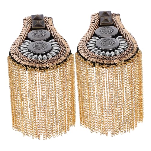 Hohopeti 2 Stück Teiliges mit Modischer Quaste und Kettenbrosche Verstellbare Ansteckschulter abzeichen Stilvolle Dekoration für Party Hochzeit und Festliche Outfits Hohopeti 2 Stück Teiliges mit Modischer Quaste und Kettenbrosche Verstellbare Ansteckschulter abzeichen Stilvolle Dekoration für Party Hochzeit und Festliche Outfits von Hohopeti