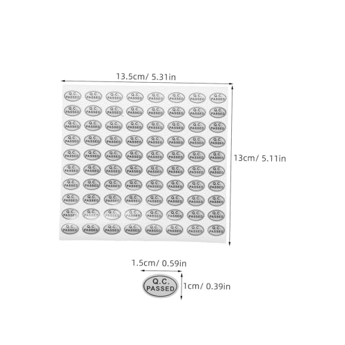 Hohopeti 20 Blatt Selbstklebende Qc Passed Aufkleber Einmalige Manipulations Etiketten mit Permanentem Gitternetz Marker zur Produktsicherheit Qualitätssicherung und Verpackungsversiegelung von Hohopeti