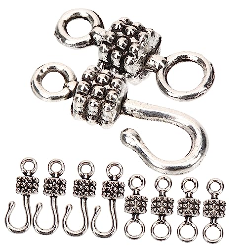 Hohopeti 20 Paare Vintage Armbandverschluss Schmuckverbinder aus Antikem Silber DIY Armband Verschlüsse für Ketten Halsketten Einfache Montage Robust Vielseitig Einsetzbar von Hohopeti