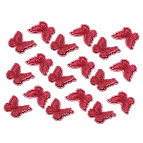 Hohopeti 20 Stück Gestickte Spitzen Schmetterling Aufnäher Stickerei Applikationen für Diy Kleidung Deko Hochzeitsfeier Handarbeit Zubehör Weinrot Hohopeti 20 Stück Gestickte Spitzen Schmetterling Aufnäher Stickerei Applikationen für Diy Kleidung Deko Hochzeitsfeier Handarbeit Zubehör Weinrot von Hohopeti