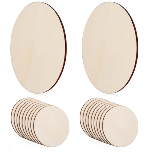 Hohopeti 20 Stück Runde Holzscheiben aus Pappelholz Blanke Holzrohlinge zum Basteln Bemalen Schnitzen Vielseitige DIY Holzkreise für Ornamente Dekoration und Kreative Handarbeiten Hohopeti 20 Stück Runde Holzscheiben aus Pappelholz Blanke Holzrohlinge zum Basteln Bemalen Schnitzen Vielseitige DIY Holzkreise für Ornamente Dekoration und Kreative Handarbeiten von Hohopeti