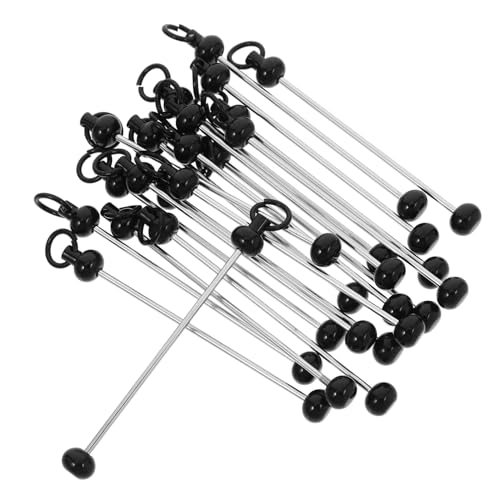 Hohopeti 20 Stück Teiliges Beaded Bar Keychains aus Schwarzem Metall DIY Keychain Anhänger zum Selbermachen Befüllbare Schlüsselringe Vielseitig für Taschen Gürtel Schmuckherstellung und von Hohopeti