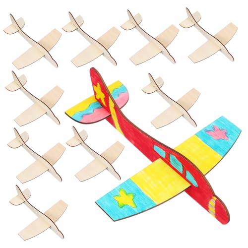 Hohopeti 20 Stück Teiliges Holzflugzeug Bastelset für DIY Holzbausatz mit Glatten Kanten Bemalbare Blanko Flugzeugmodelle Spielerisches Lernspielzeug für Hand Auge Koordination und Hohopeti 20 Stück Teiliges Holzflugzeug Bastelset für DIY Holzbausatz mit Glatten Kanten Bemalbare Blanko Flugzeugmodelle Spielerisches Lernspielzeug für Hand Auge Koordination und von Hohopeti