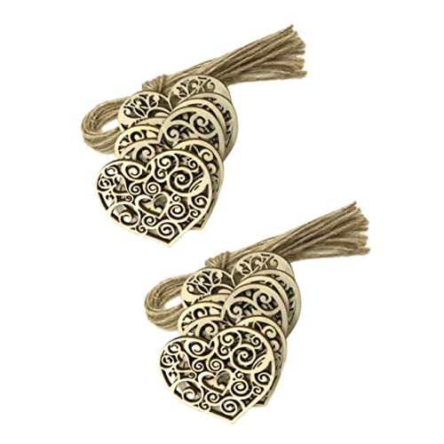 Hohopeti 20 Stück Teiliges Holzherzen Herzförmige Hängende Holzanhänger mit DIY Basteldeko für Hochzeit Party Heimdekoration Naturfaserseil Langlebig und Vielseitig Einsetzbar Hohopeti 20 Stück Teiliges Holzherzen Herzförmige Hängende Holzanhänger mit DIY Basteldeko für Hochzeit Party Heimdekoration Naturfaserseil Langlebig und Vielseitig Einsetzbar von Hohopeti