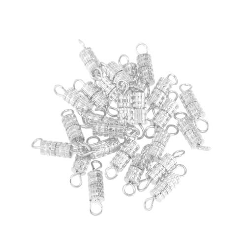 Hohopeti 20 Stück Teiliges Kupfer Schraubverschluss Barrel Schmuckverschluss mit Sicherheits Schraubmechanismus Silberfarbene Ketten und Armbandverschlüsse für DIY Schmuckherstellung Hohopeti 20 Stück Teiliges Kupfer Schraubverschluss Barrel Schmuckverschluss mit Sicherheits Schraubmechanismus Silberfarbene Ketten und Armbandverschlüsse für DIY Schmuckherstellung von Hohopeti