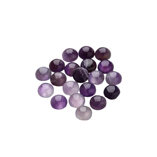 Hohopeti 20 Stück Teiliges Lila Cabochons Flach Runde Edelstein Aufkleber für Schmuckherstellung DIY Basteln Zubehör von Hohopeti