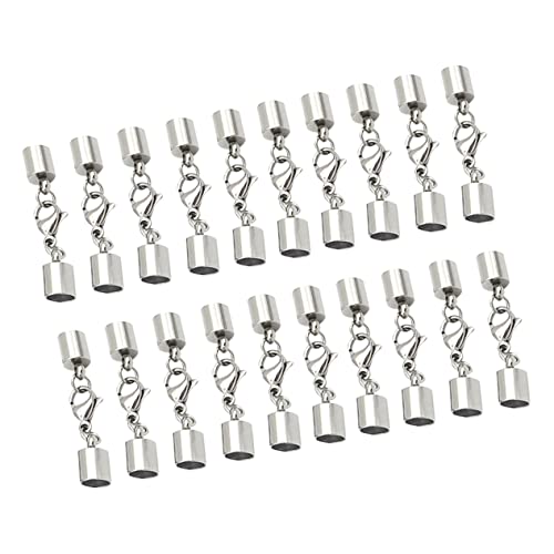 Hohopeti 20 Stück Teiliges Lobster Clasp Langlebiger Lederband Verschluss mit Loch Praktischer Schmuckverschluss für Armband und Halskette Einfache Handhabung für DIY Schmuckherstellung Hohopeti 20 Stück Teiliges Lobster Clasp Langlebiger Lederband Verschluss mit Loch Praktischer Schmuckverschluss für Armband und Halskette Einfache Handhabung für DIY Schmuckherstellung von Hohopeti