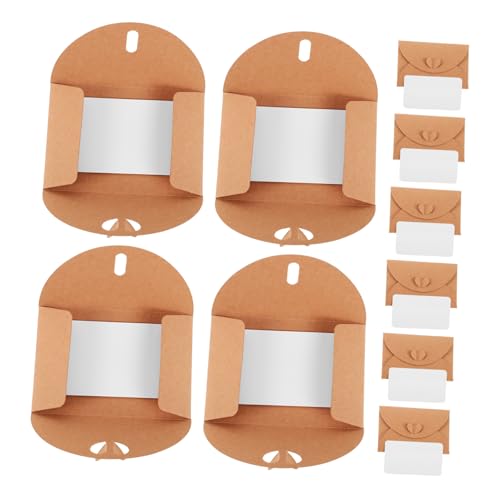 Hohopeti 20 Stück Teiliges Mini Grußkarten mit Umschlägen aus Braunem Kraftpapier Blanko Klappkarten für Dankeskarten Einladungen und Thanksgiving Inklusive Geschenkverpackungstasche für von Hohopeti