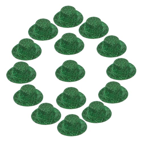 Hohopeti 20 Stück Teiliges Mini Jazz Hüte in Dunkelgrün Miniatur Puppenhüte aus Flexiblem Material für DIY Bastelarbeiten Puppendeko und Kreative Handwerksprojekte von Hohopeti