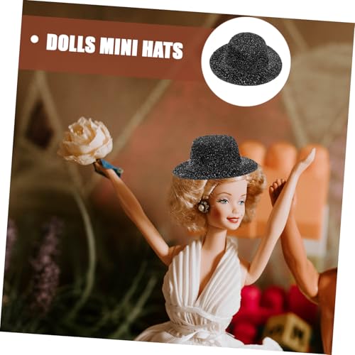 Hohopeti 20 Stück Teiliges Miniatur Jazz Hüte Kleine Puppenhüte für DIY Bastelarbeiten Schwarze Mini Hüte mit Feiner Verarbeitung Vielseitige Dekoration für Puppenhaus und Partyaccessoires von Hohopeti