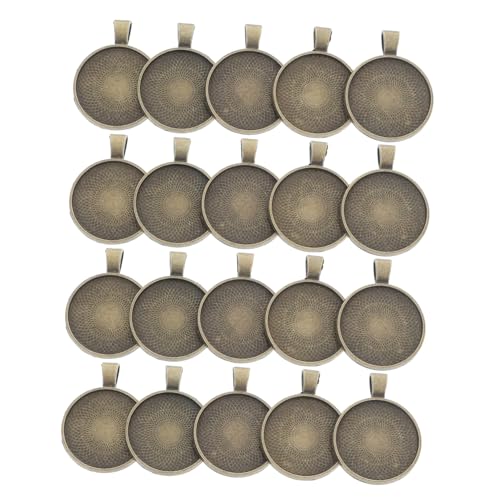 Hohopeti 20 Stück Teiliges Rundes Anhänger Fassungs DIY Schmuck Basis Tabletts Stabile Lünette Rahmen für Handgefertigte Anhänger und Schlüsselanhänger Zubehör Hohopeti 20 Stück Teiliges Rundes Anhänger Fassungs DIY Schmuck Basis Tabletts Stabile Lünette Rahmen für Handgefertigte Anhänger und Schlüsselanhänger Zubehör von Hohopeti