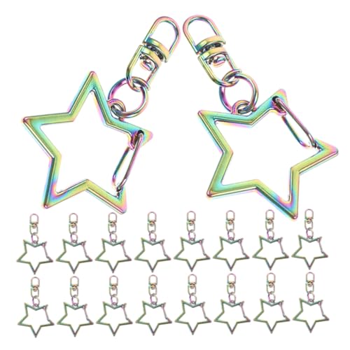 Hohopeti 20 Stück Teiliges Stern-schlüsselanhänger Zinklegierung mit Drehbarem Karabiner Robust und Leicht für DIY Schmuck Rucksackanhänger und Kreative Bastelprojekte Hohopeti 20 Stück Teiliges Stern-schlüsselanhänger Zinklegierung mit Drehbarem Karabiner Robust und Leicht für DIY Schmuck Rucksackanhänger und Kreative Bastelprojekte von Hohopeti