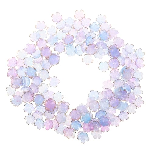Hohopeti 200 Stück Acryl Blütenperlen mit Farbverlauf Kirschblüten-spacer Caps Leichte Langlebige Schmuck-perlkappen für DIY Armbänder Halsketten und Haarschmuck Hohopeti 200 Stück Acryl Blütenperlen mit Farbverlauf Kirschblüten-spacer Caps Leichte Langlebige Schmuck-perlkappen für DIY Armbänder Halsketten und Haarschmuck von Hohopeti