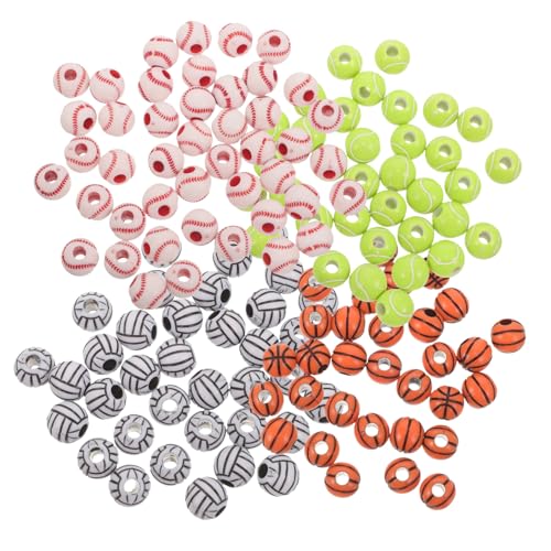 Hohopeti 200 Stück Acryl Spacer Perlen Ball Design für Armbänder DIY Schmuckherstellung Bastelperlen für Tennis Basketball Baseball Volleyball Schmuckzubehör Hohopeti 200 Stück Acryl Spacer Perlen Ball Design für Armbänder DIY Schmuckherstellung Bastelperlen für Tennis Basketball Baseball Volleyball Schmuckzubehör von Hohopeti
