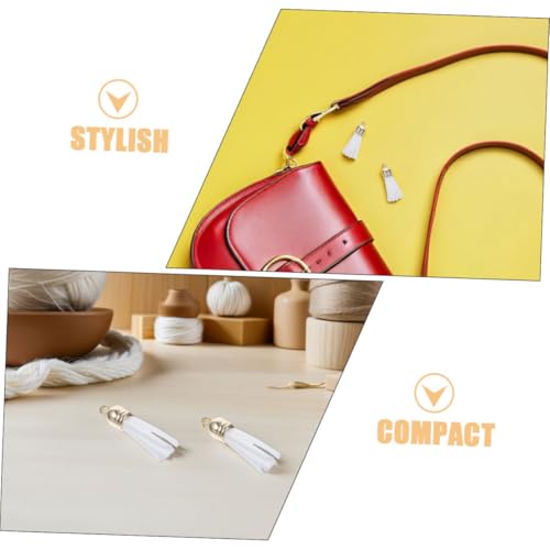 Hohopeti 200 Stück Bunte Kunstleder Quasten mit Kappen DIY Anhänger für Taschen Schlüsselanhänger Armbänder und Schmuck Langlebige Bastel Troddeln für Frauen Zubehör Weiß Hohopeti 200 Stück Bunte Kunstleder Quasten mit Kappen DIY Anhänger für Taschen Schlüsselanhänger Armbänder und Schmuck Langlebige Bastel Troddeln für Frauen Zubehör Weiß von Hohopeti