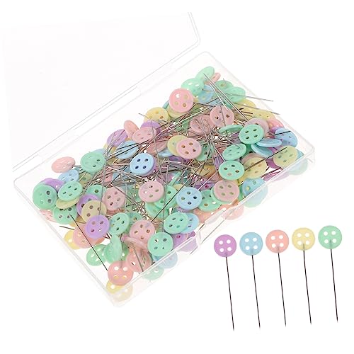 Hohopeti 200 Stück Flache Knopfstifte für DIY Nähprojekte Einfach zu Erkennen zum Markieren und Dekorieren von Handwerksarbeiten Hohopeti 200 Stück Flache Knopfstifte für DIY Nähprojekte Einfach zu Erkennen zum Markieren und Dekorieren von Handwerksarbeiten von Hohopeti