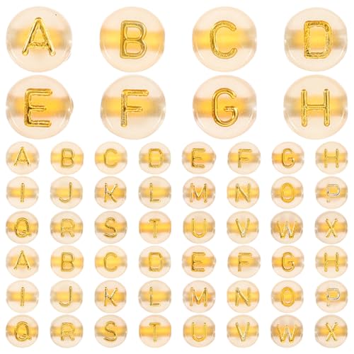 Hohopeti 200 Stück Leuchtende Mini Buchstabenperlen Bunte Runde Acrylperlen Vielseitig für DIY Armbänder Halsketten und Schmuckherstellung Tragbare Bastelperlen für Kreative Handarbeiten von Hohopeti