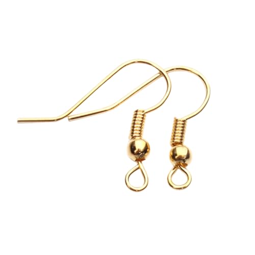Hohopeti 200 Stück Teiliges DIY Ohrhaken aus Goldenem Hypoallergenem Metall Einfache Ohrringteile für Damen Langlebig und Formstabil für Schmuckherstellung und Tägliches Tragen von Hohopeti