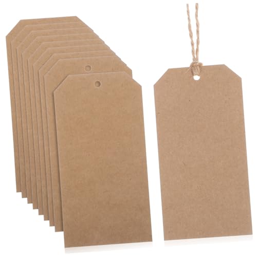 Hohopeti 200Stücke Kraftpapier Geschenkanhänger mit Schnur Leere Papieretiketten für DIY Projekte Vielseitige Drahtetiketten für Etikettierung Dekoration Hohopeti 200Stücke Kraftpapier Geschenkanhänger mit Schnur Leere Papieretiketten für DIY Projekte Vielseitige Drahtetiketten für Etikettierung Dekoration von Hohopeti