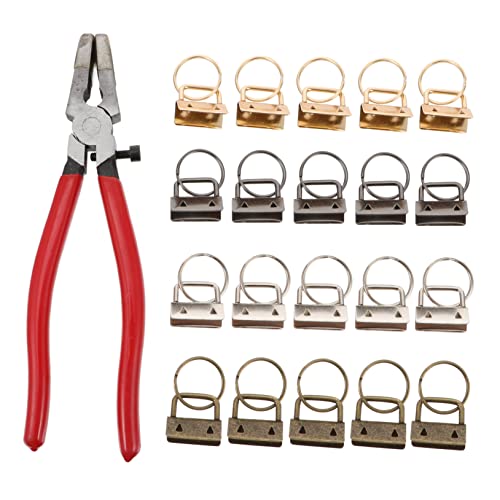 Hohopeti 20Stücke Schlüsselanhänger mit Armbandzange und Schlüsselringen für DIY Schlüsselbänder Handgefertigte Armbänder und Gepäckzubehör von Hohopeti