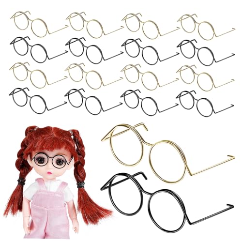Hohopeti 20stücke Mini Puppenbrillen Metall Draht Umrandeten Brillen Requisiten Puppe Dressing Zubehör Hohopeti 20stücke Mini Puppenbrillen Metall Draht Umrandeten Brillen Requisiten Puppe Dressing Zubehör von Hohopeti